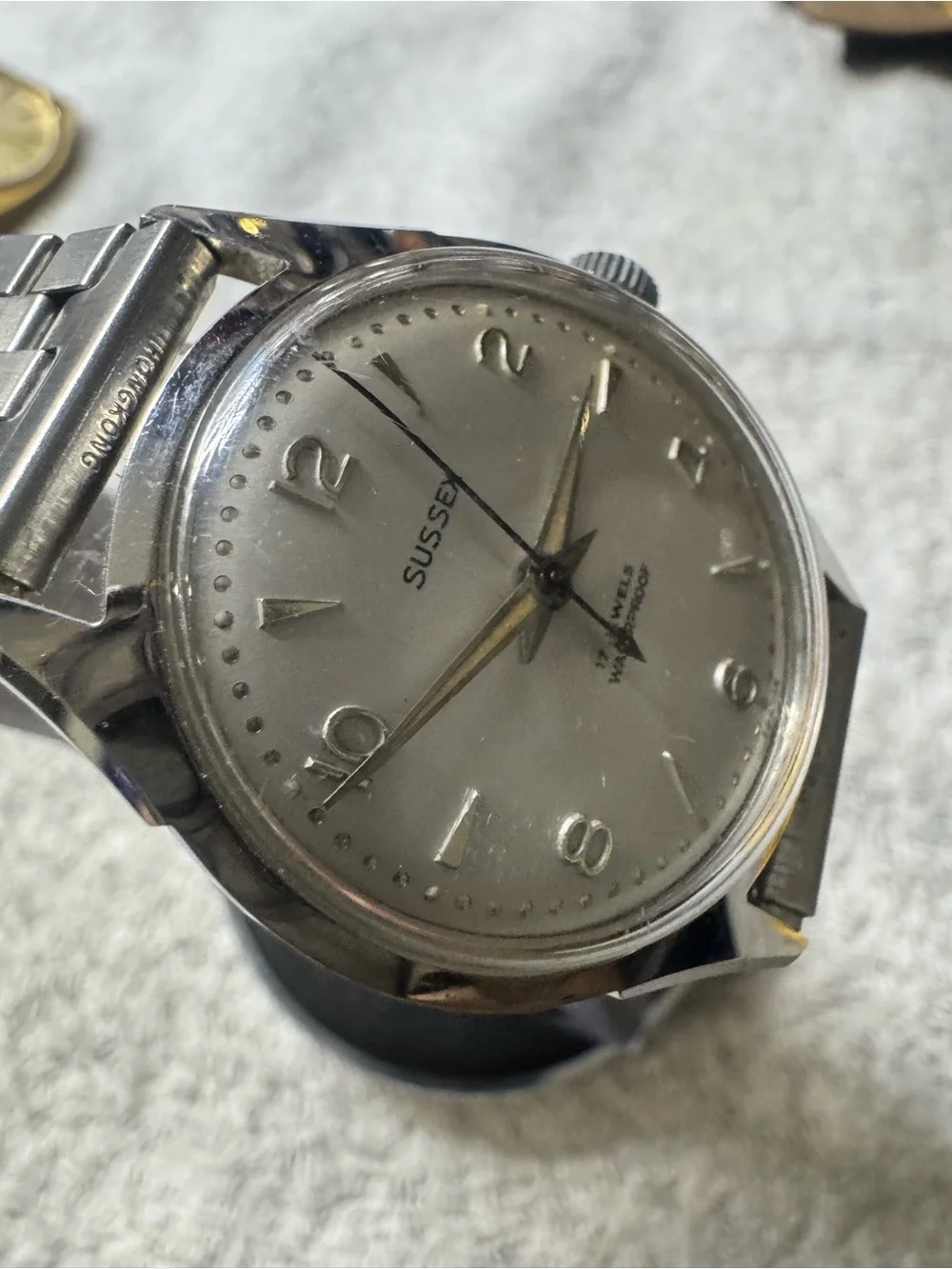 Men's Silver Dial Mechanical Watch - Silver Bracelet